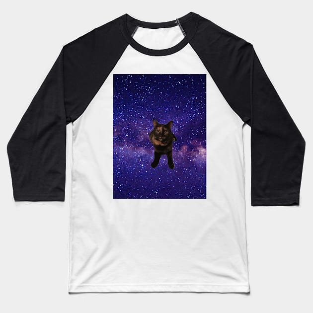 Space Cat Jasmine Baseball T-Shirt by Amanda1775